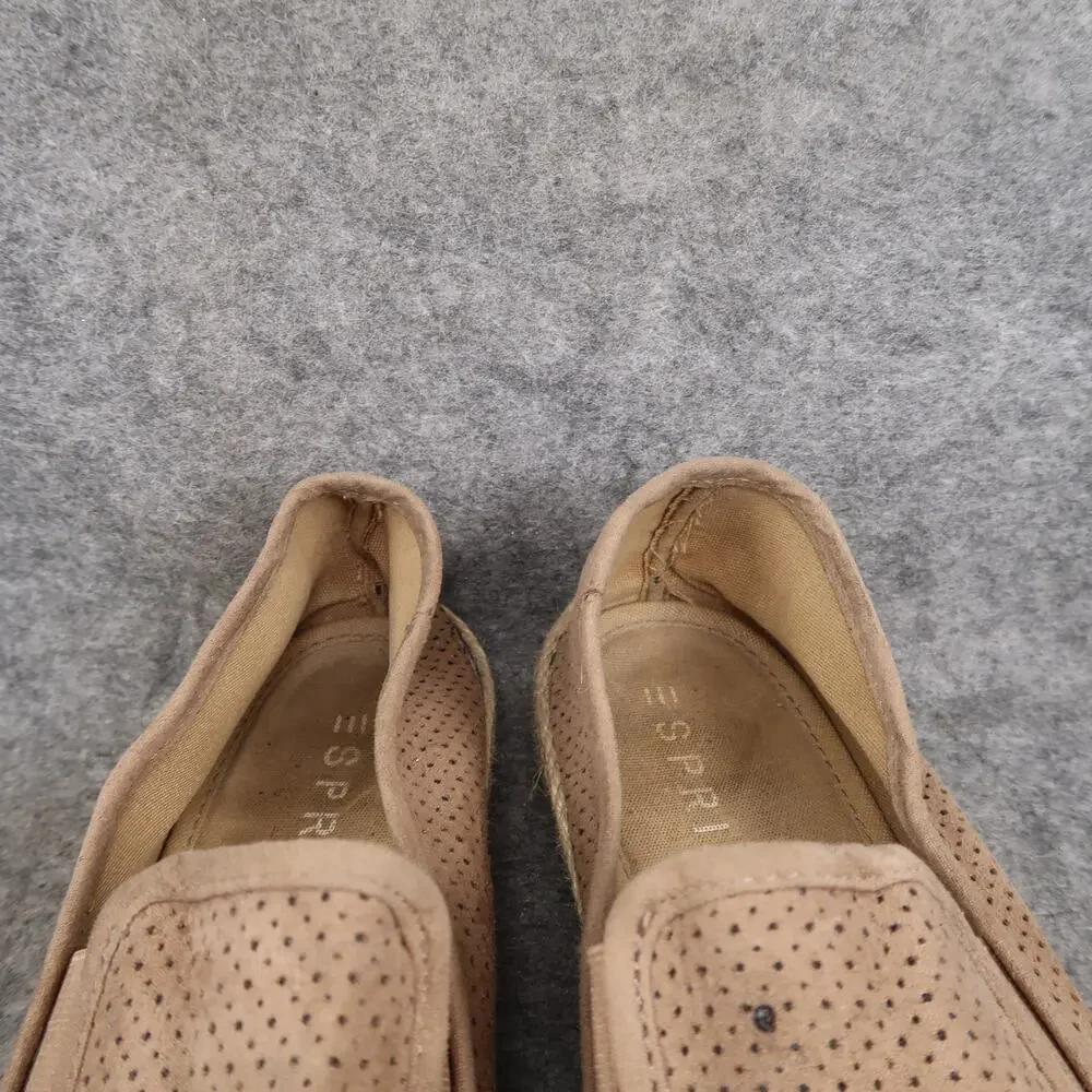 ESpirit Shoes Womens 8.5 Casual Espadrille Slip On Sneakers Perforated Lifestyle